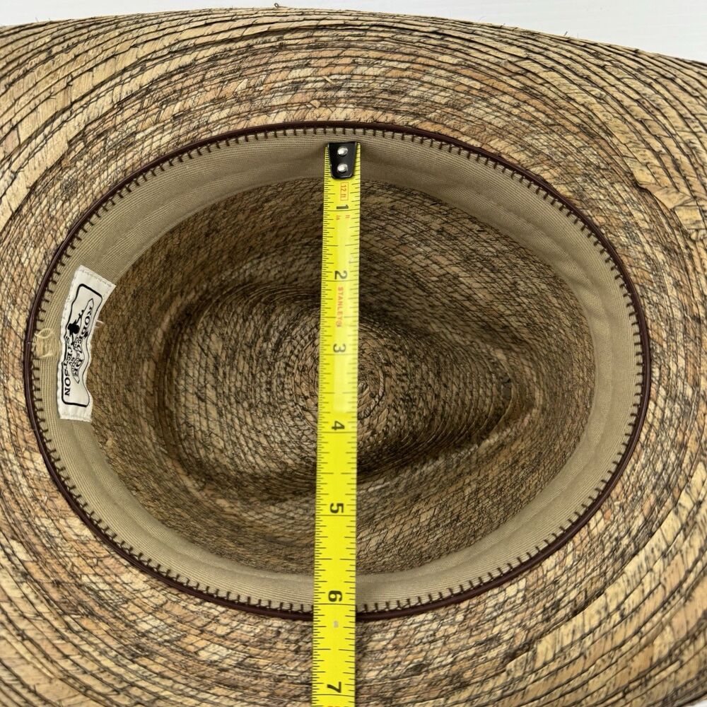 Stetson Rodeo Dr Monterrey Bay Straw Cowboy Hat 6 3/4 Western Palm Leaf - Picture 8 of 14